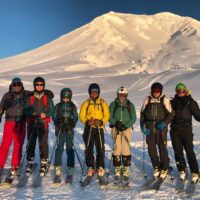 Skiing Mount Asahi on the island of Hokkaido, Japan with Synnott Mountain Guides.